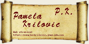 Pamela Krilović vizit kartica